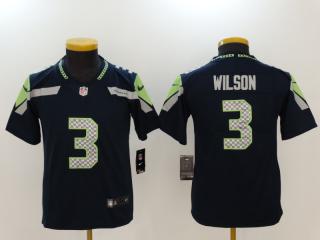 Youth Seattle Seahawks 3 Russell Wilson Football Jersey Legend Navy Blue