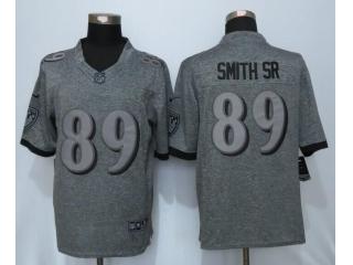 Baltimore Ravens 89 Steve Smith Sr Stitched Gridiron Gray Limited Jersey