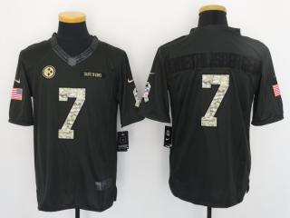 Pittsburgh Steelers 7 Ben Roethlisberger Anthracite Salute To Service Limited Jersey