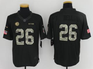 Pittsburgh Steelers 26 LeVeon Bell Anthracite Salute To Service Limited Jersey