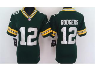 Women Green Bay Packers 12 Aaron Rodgers Football Jersey