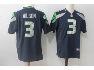 Seattle Seahawks 3 Russell Wilson Football Jersey Navy Blue