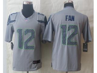 Seattle Seahawks 12 12th Fan Football Jersey Gray