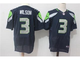 Seattle Seahawks 3 Russell Wilson Elite Football Jersey Navy Blue