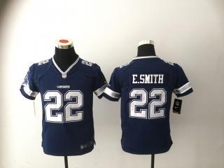 Youth Dallas Cowboys 22 Emmitt Smith Football Jersey Navy Blue