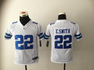 Youth Dallas Cowboys 22 Emmitt Smith Football Jersey White