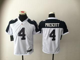 Youth Dallas Cowboys 4 Dak Prescott Football Jersey White