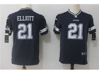 Youth Dallas Cowboys 21 Ezekiel Elliott Football Jersey Navy Blue