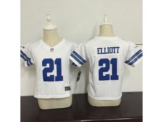 Toddler Dallas Cowboys 21 Ezekiel Elliott Football Jersey White