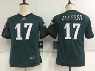 Youth Philadelphia Eagles 17 Alshon Jeffery Football Jersey Green