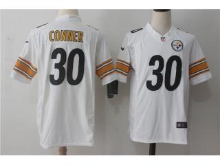 Pittsburgh Steelers 30 James Conner Football Jersey White Fan Edition