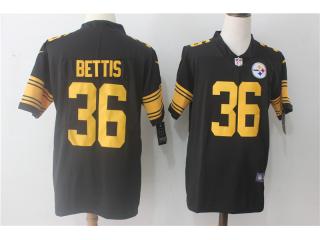 Pittsburgh Steelers 36 Jerome Bettis Football Jersey Legend Black Yellow