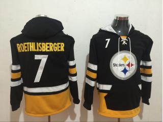 Pittsburgh Steelers 7 Ben Roethlisberger Hoodies Football Jersey Black