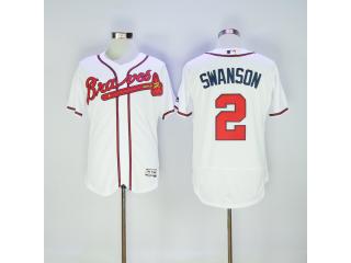 Atlanta Braves 2 Dansby Swanson Flexbase Baseball Jersey White