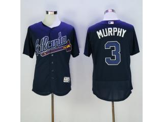 Atlanta Braves 3 Dale Murphy Flexbase Baseball Jersey Navy Blue