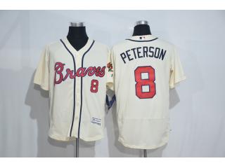 Atlanta Braves 8 Jace Peterson Flexbase Baseball Jersey Beige