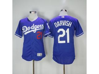 Los Angeles Dodgers 21 Yu Darvish Flexbase Baseball Jersey Blue