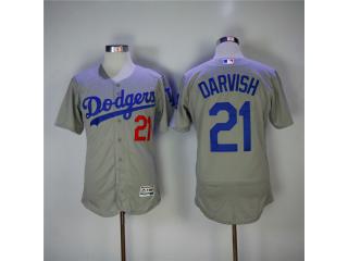 Los Angeles Dodgers 21 Yu Darvish Flexbase Baseball Jersey Gray