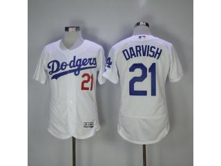 Los Angeles Dodgers 21 Yu Darvish Flexbase Baseball Jersey White