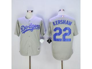 Los Angeles Dodgers 22 Clayton Kershaw Baseball Jersey Gray