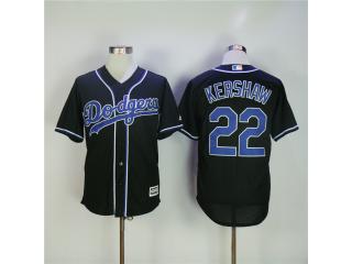 Los Angeles Dodgers 22 Clayton Kershaw Baseball Jersey Black