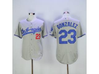 Los Angeles Dodgers 23 Adrian Gonzalez Flexbase Baseball Jersey Gray