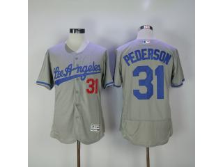 Los Angeles Dodgers 31 Joc Pederson Flexbase Baseball Jersey WhiteLos Gray