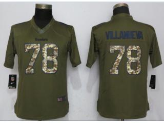 Women Pittsburgh Steelers 78 Alejandro Villanueva Salute To Service Limited Jersey