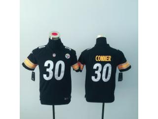 Youth Pittsburgh Steelers 30 James Conner Football Jersey Black