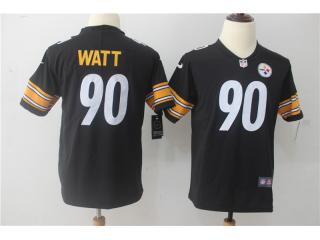 Youth Pittsburgh Steelers 90 T.J. Watt Football Jersey Legend Black