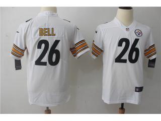 Youth Pittsburgh Steelers 26 LeVeon Bell Football Jersey Legend White