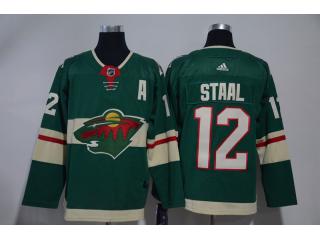 Adidas Minnesota Wild 12 Eric Staal Ice Hockey Jersey Green