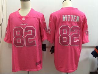 Dallas Cowboys 82 Jason Witten Football Jersey Legend Pink Red