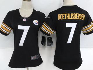 Women Pittsburgh Steelers 7 Ben Roethlisberger Football Jersey Legend Black