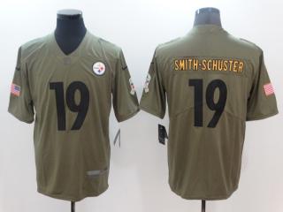 Pittsburgh Steelers 19 JuJu Smith-Schuster Olive Salute To Service Limited Jersey