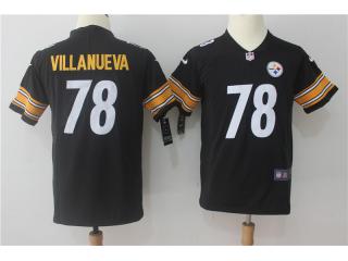 Youth Pittsburgh Steelers 78 Alejandro Villanueva Football Jersey Legend Black