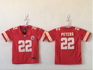 Youth Kansas City Chiefs 22 Marcus Peters Football Jersey Legend Red