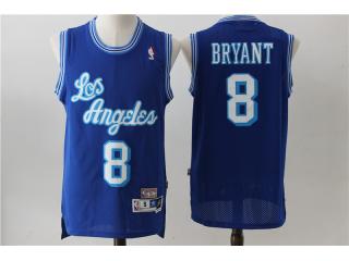 Los Angeles Lakers 8 Kobe Bryant Basketball Jersey Blue Throwback