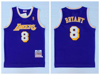 Los Angeles Lakers 8 Kobe Bryant Basketball Jersey Purple Throwback