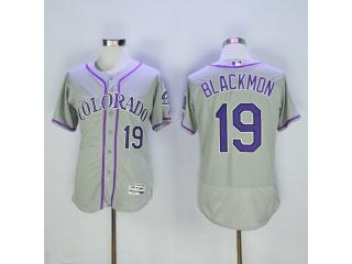 Colorado Rockies 19 Charlie Blackmon Flexbase Baseball Jersey Gray