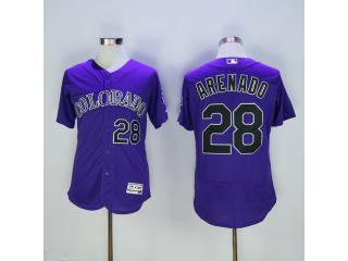 Colorado Rockies 28 Nolan Arenado Flexbase Baseball Jersey purple