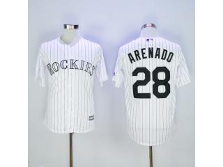 Colorado Rockies 28 Nolan Arenado Baseball Jersey White Fan version