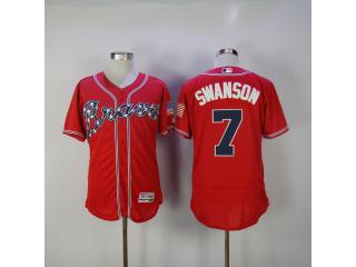 Atlanta Braves 7 Dansby Swanson Flexbase Baseball Jersey Red