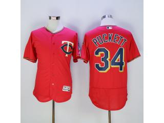 Minnesota Twins 34 Kirby Puckett Flexbase Baseball Jersey Red