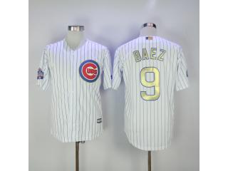 Chicago Cubs 9 Javier Baez Baseball Jersey White Fan champion