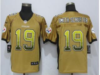 Pittsburgh Steelers 19 JuJu Smith-Schuster Drift Fashion Gold Elite Jersey