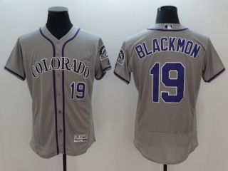 Colorado Rockies #19 Charlie Blackmon Flexbase Jerseys Grey