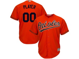 Majestic Baltimore Orioles Orange Cool Base Custom Jersey