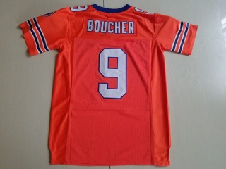 Bobby Boucher 9 Mud Dogs Movie Football Jersey Orange