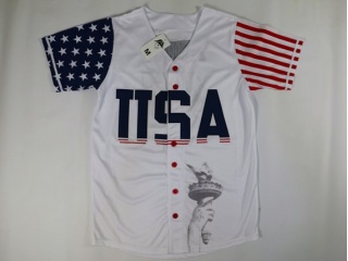 Donald Trump President 45 USA Baseball Jersey White